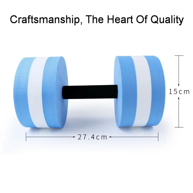 Water Dumbbells Aquatic Exercise Dumbells Water Aerobics Workouts Foam Barbells Hand Bars Pool Resistance for Water Sports 3
