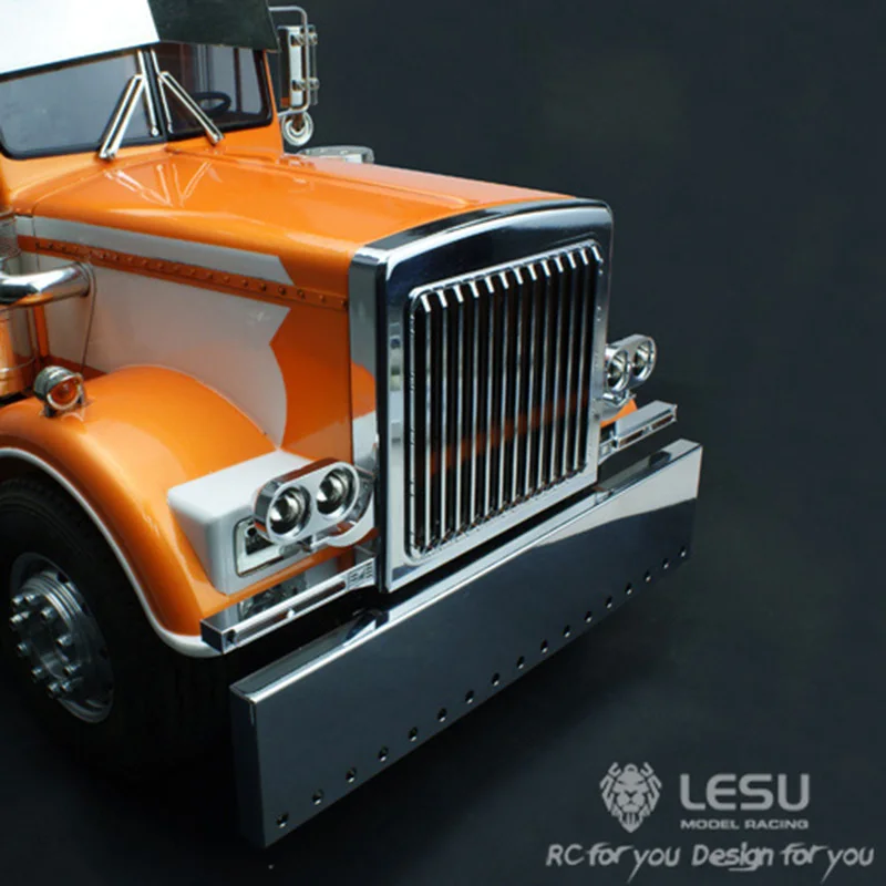 Metal LESU Front Bumper for 1/14 TAMIYA Globe Liner King Hauler RC Tractor Truck Model Lorry Remote Control Cars Toys