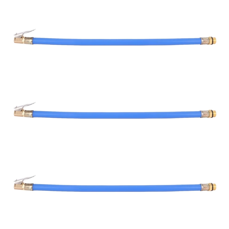 

3X Motorcycle Car Rubber Hose Air Tire Inflator Pump Air Tire Pipe Hose Valve
