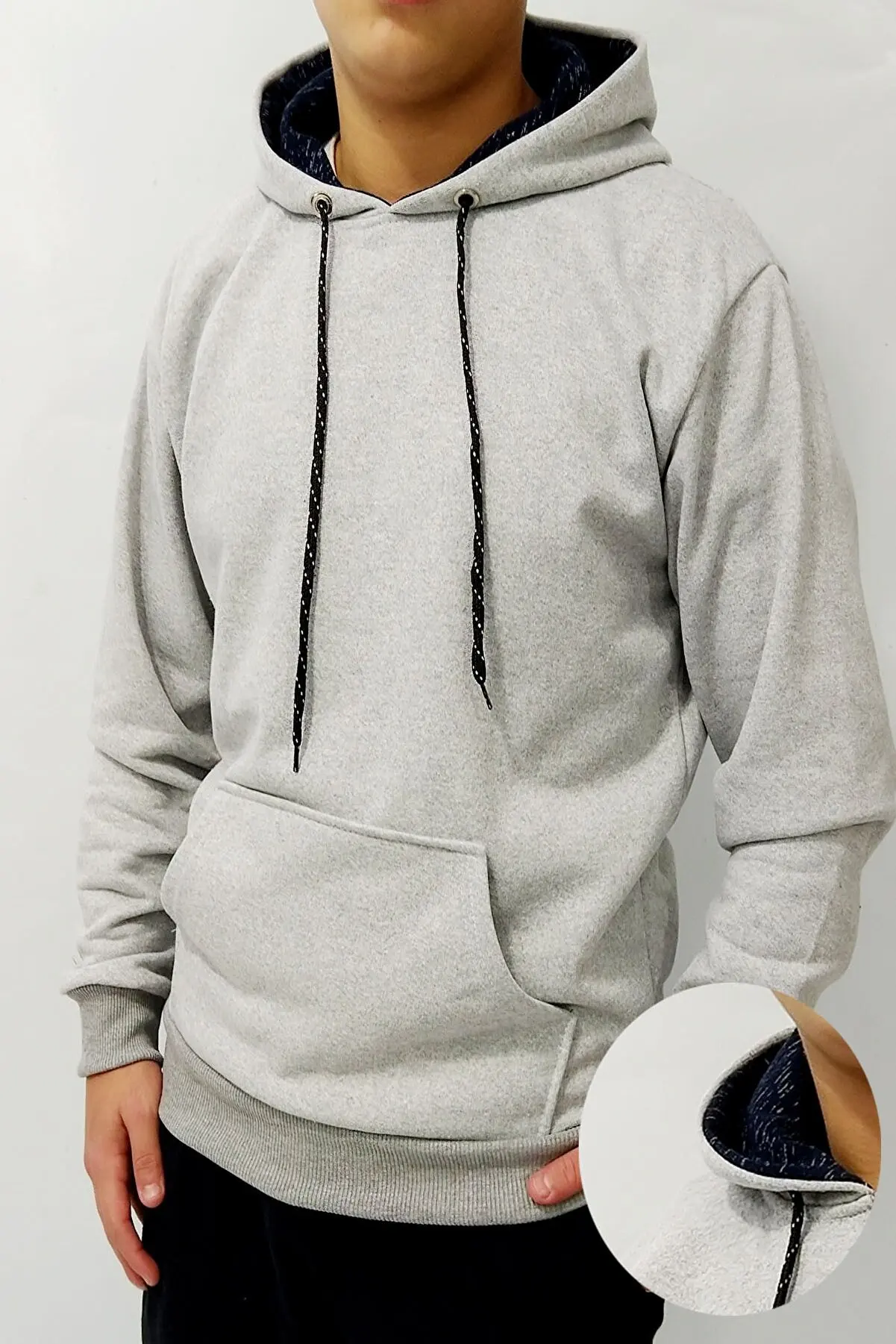 

Gray Hood kangaroo Sweatshirt hoodie hoodie hoodie Sweatshirt for Men Streetwear 51760296