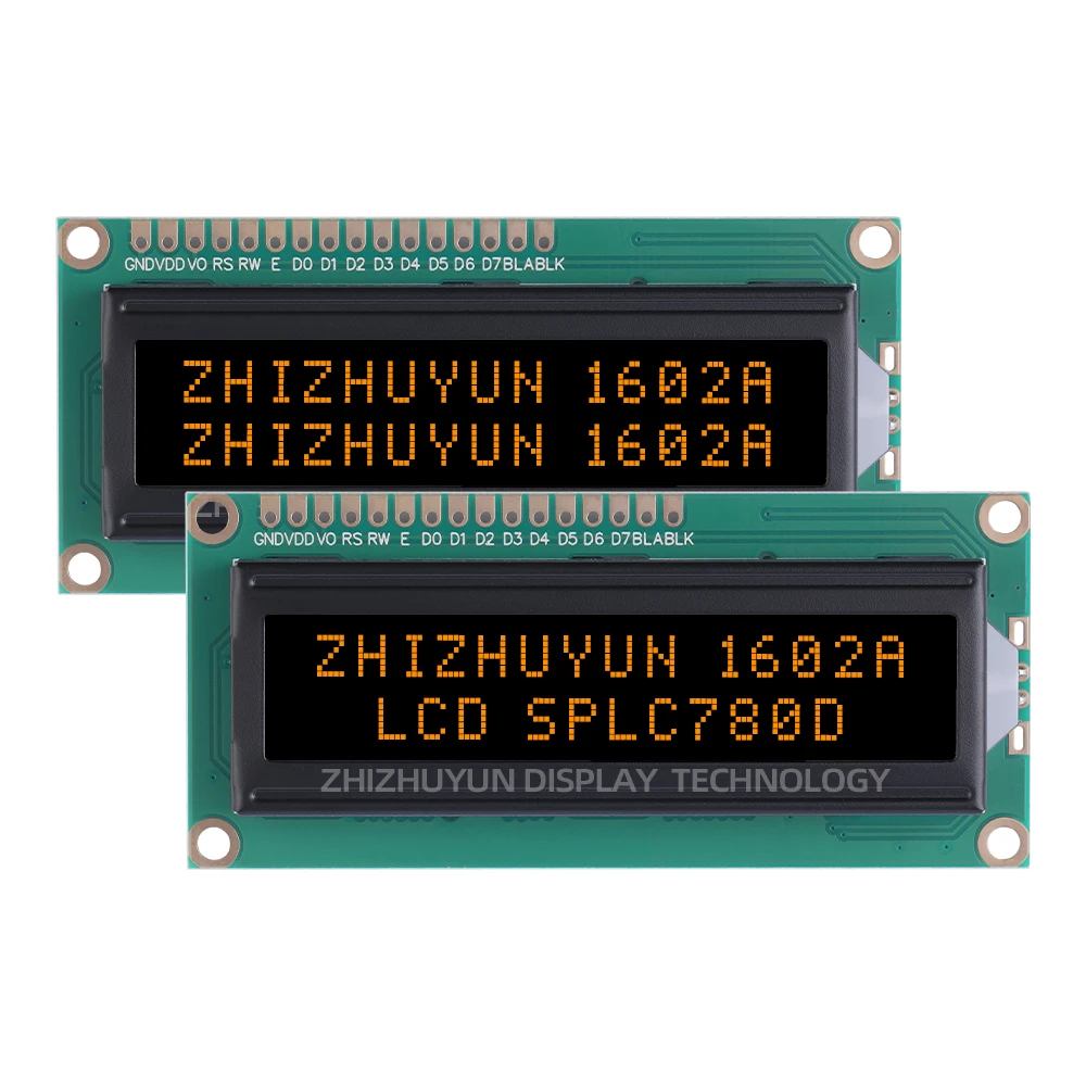 LCD1602A Английский японский символ Библиотека Экран персонажей BTN Черная пленка
