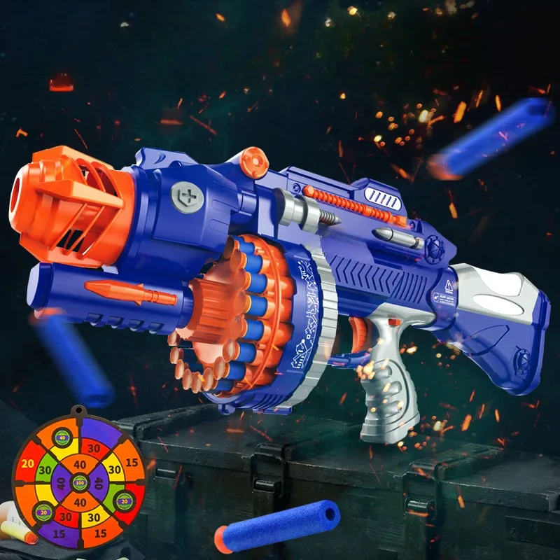 Игрушки крутой автоматический пистолет детский Электрический Непрерывный