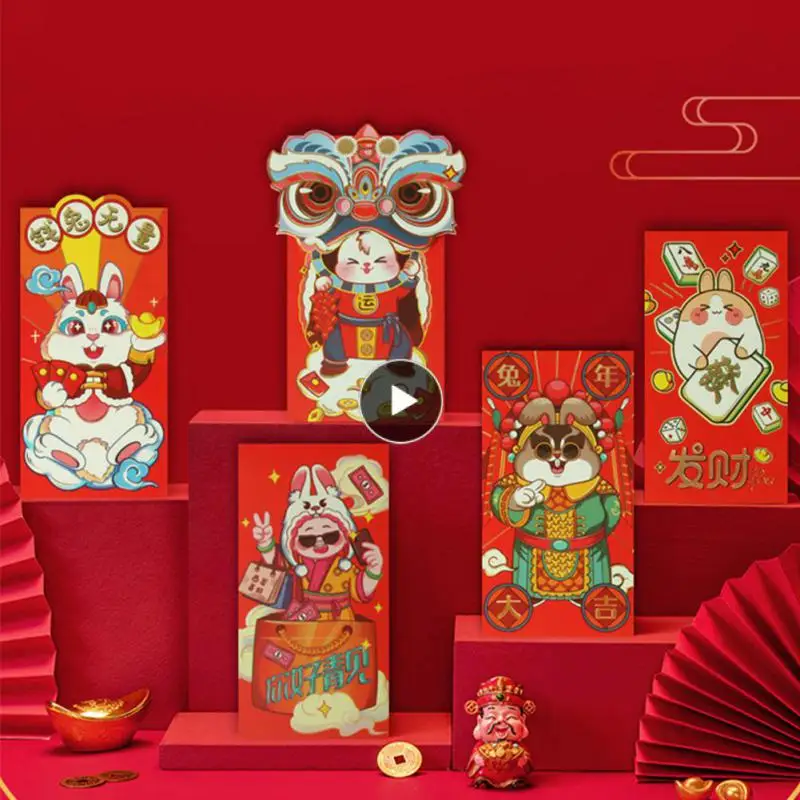 

Hongbao New Years Day 1 Pcs Lucky Packet Chinese Zodiac High Grade Red Envelope New Year Wishes Red Packet Cartoon Universal