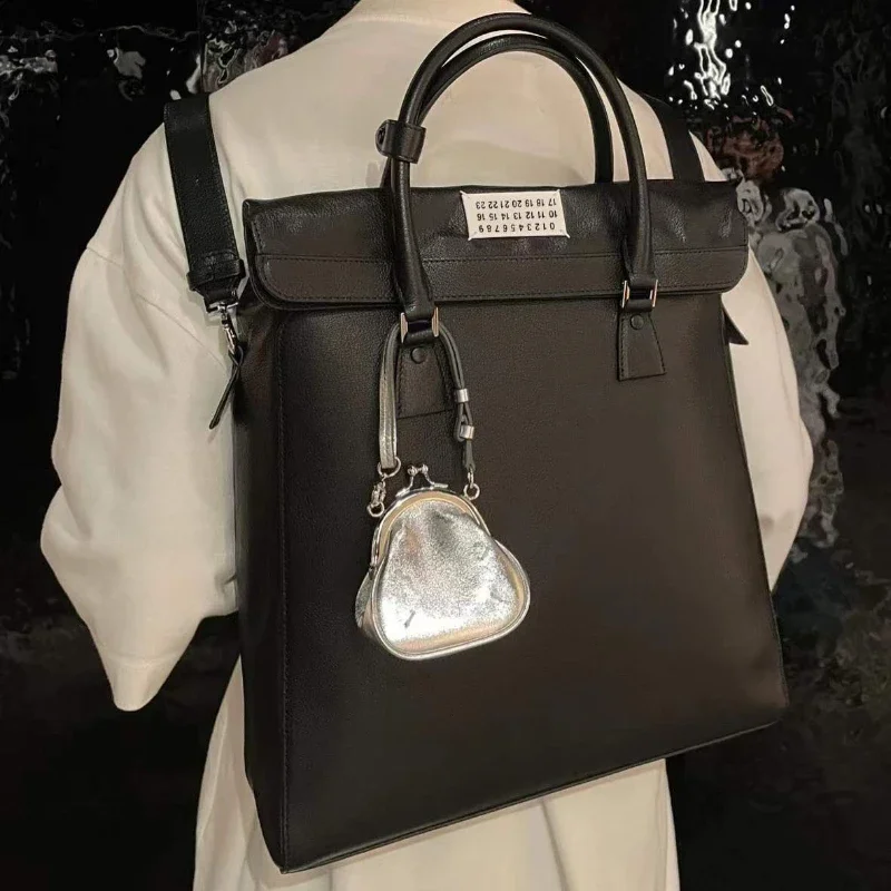 

Women Portable Black Versatile Backpack Capacity Computer Backpack Four Shoulder Bags Fashion Bags Large Unisex Design Line Male