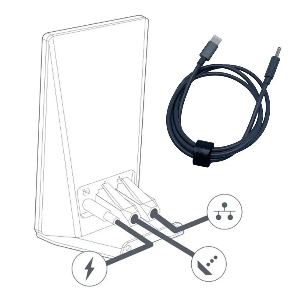 Фото Для мини-маршрутизатора Starlink USB-C к кабелю питания D-C Зарядное устройство типа c Высококачественный водонепроницаемый прочный износостойкий шнур питания №5