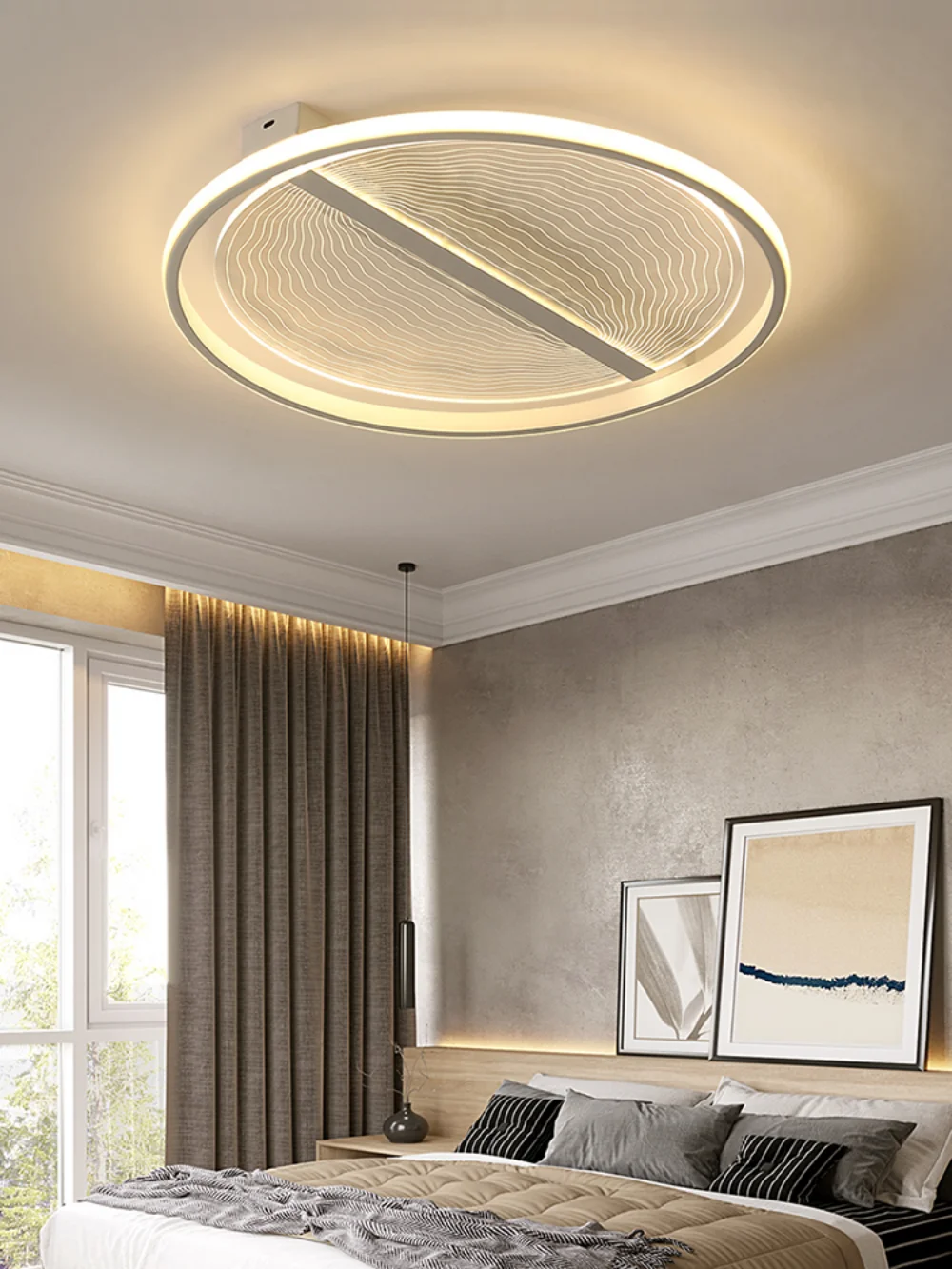 

White Modern Simple Ceiling Lamp Acrylic Round Square Rectangular For Dining Living Room LED Panel Lights With Remote Control