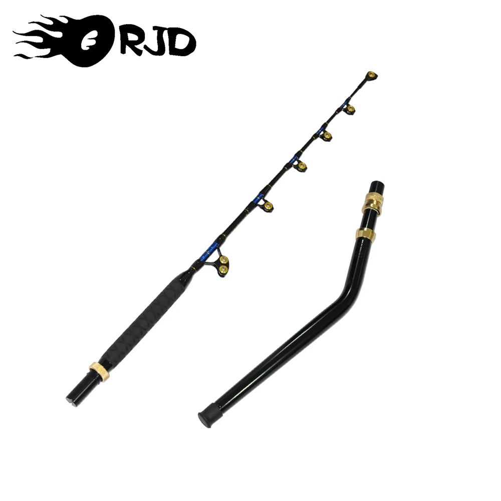 

ORJD 1.9m 4+1 Roller Guide 50lbs 60lb 80lbs 100lbs 130lbs Leather Fore Grip Nylon Butt Big Game Sea Trolling Rod Heavy Duty Rod