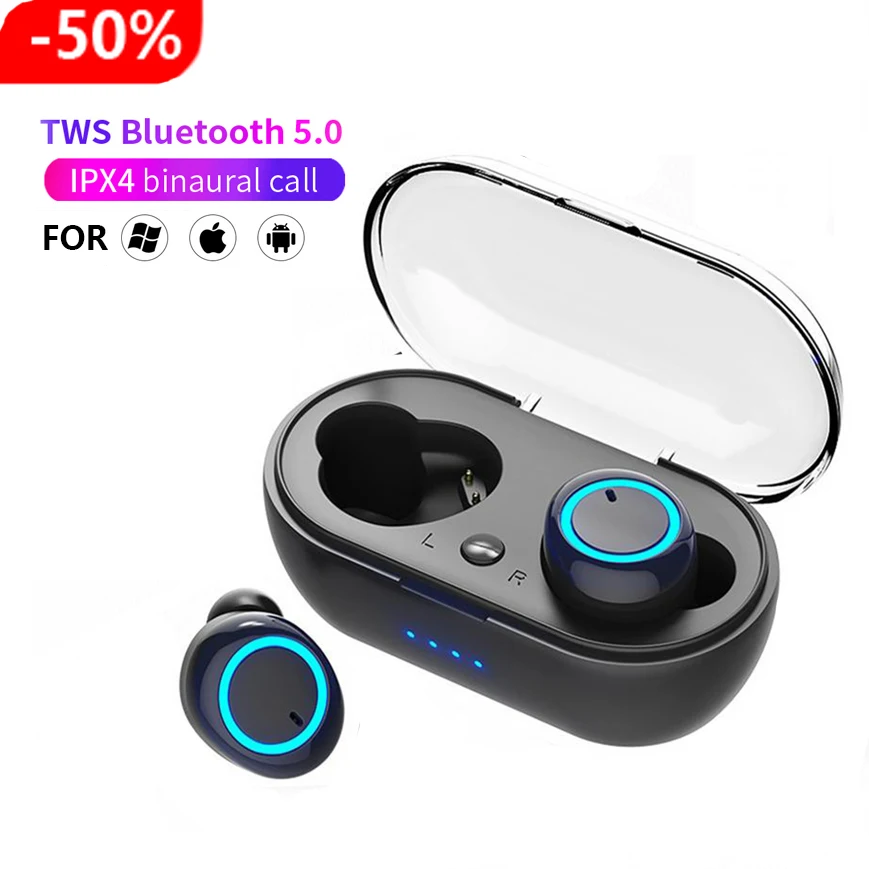 

Y50 Спортивная игровая гарнитура 5,0 Bluetooth наушники с микрофоном беспроводные наушники гарнитура стерео наушники для Xiaomi всех телефонов