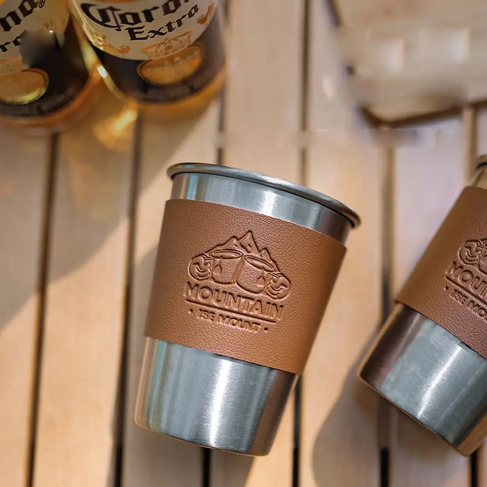 

Cup Heat Insulation Cover Hot Resistant Protective Cover Stainless Steel Cup Sleeve Leather Cup Cover Cup Sleeve