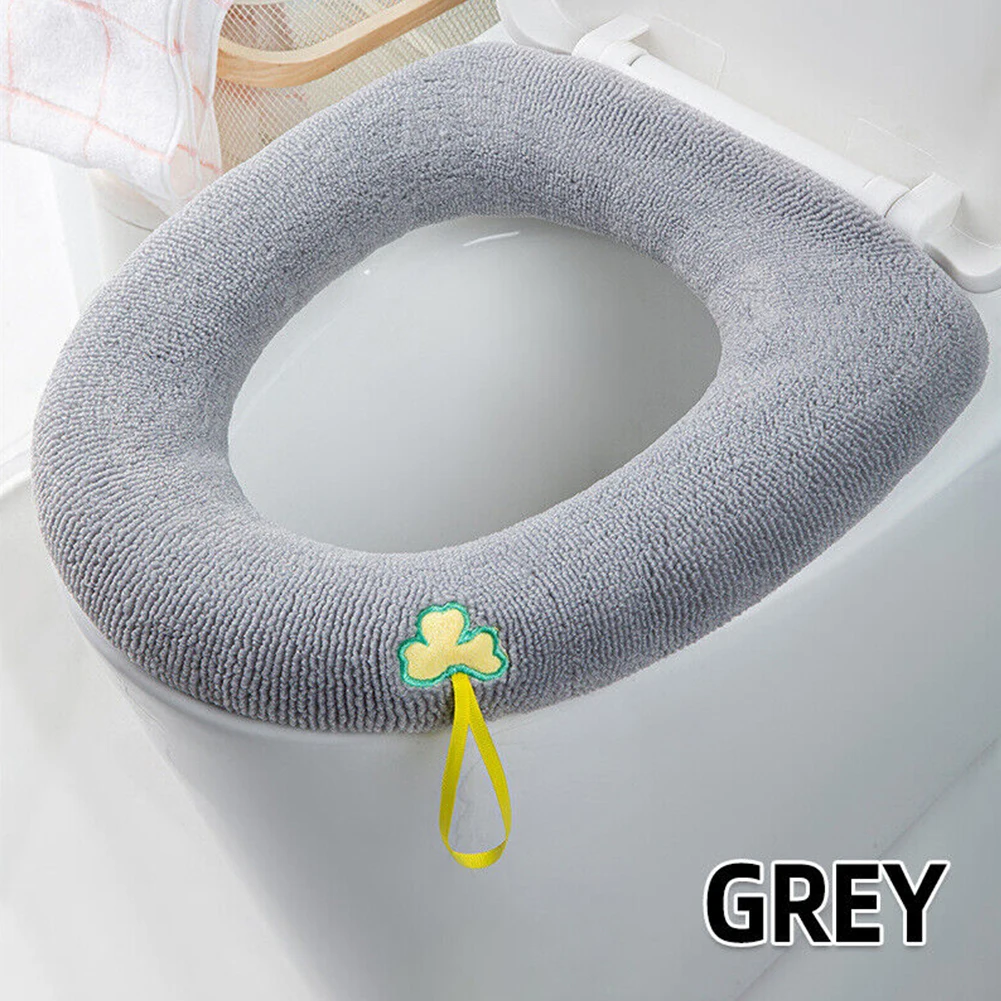 

Winter Warm Toilet Seat Cover Mat Bathroom Toilet Pad Closestool Mat Soft Warm Toilet Seat Cushion Bathroom Toilet Accessories