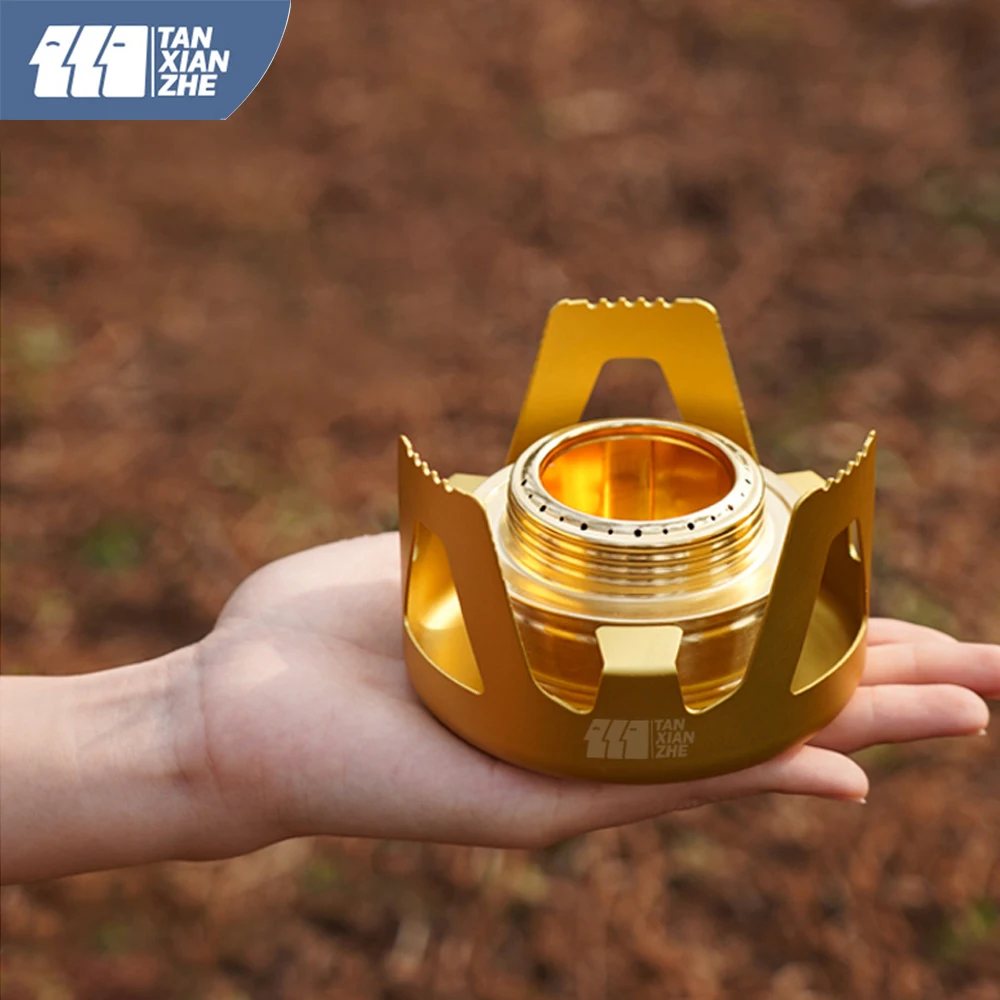 

Портативная спиртовая мини-горелка TANXIANZHE, готовка на открытом воздухе, Ультралегкая, долговечная горелка для кемпинга, спиртовая плита
