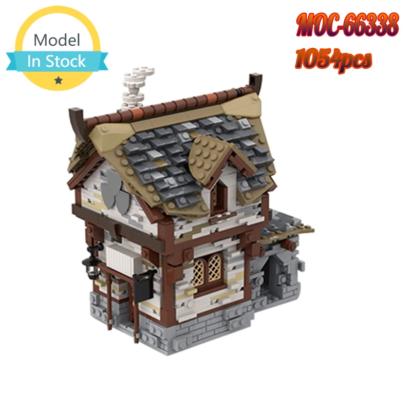 

MOC средневековая таверна архитектура знаменитые строительные блоки для досуга место улица бары пабы магазины кирпичные модели подарки Дет...