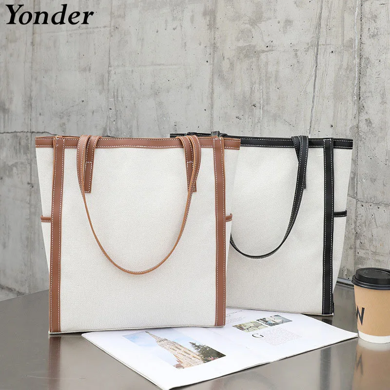 

Высококачественная Корейская женская Холщовая Сумка-тоут, Женская Большая Повседневная холщовая ранняя женская сумка 2023, тканевая сумка, К...