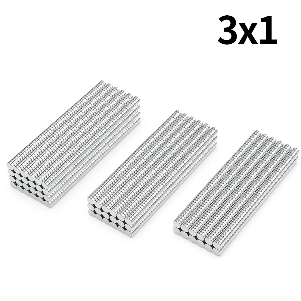 

3x1 мм N35 супер сильный неодимовый магнит круглый NdfeB мощный постоянный магнитный Imanes магниты на холодильник 3*1