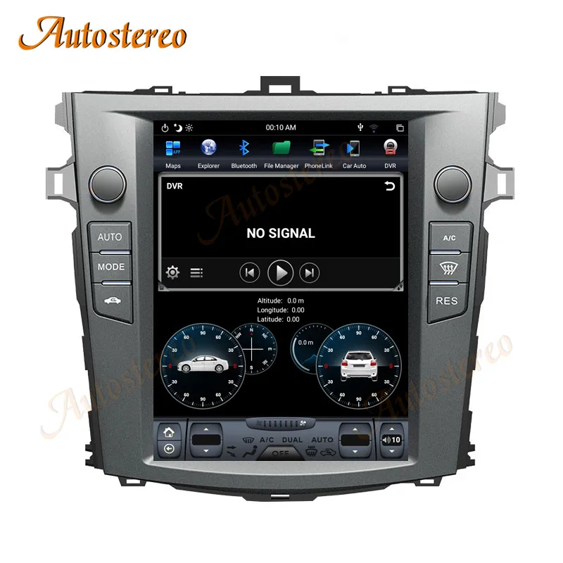 10 4-дюймовый Carplay Android 13 автомобильный GPS-навигатор для Toyota Corolla 2007-2013