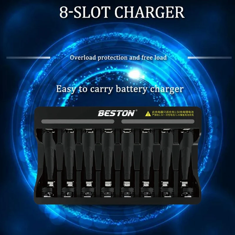 Умное зарядное устройство Beston 2 шт. 8 ячеек 1 5 в AA AAA