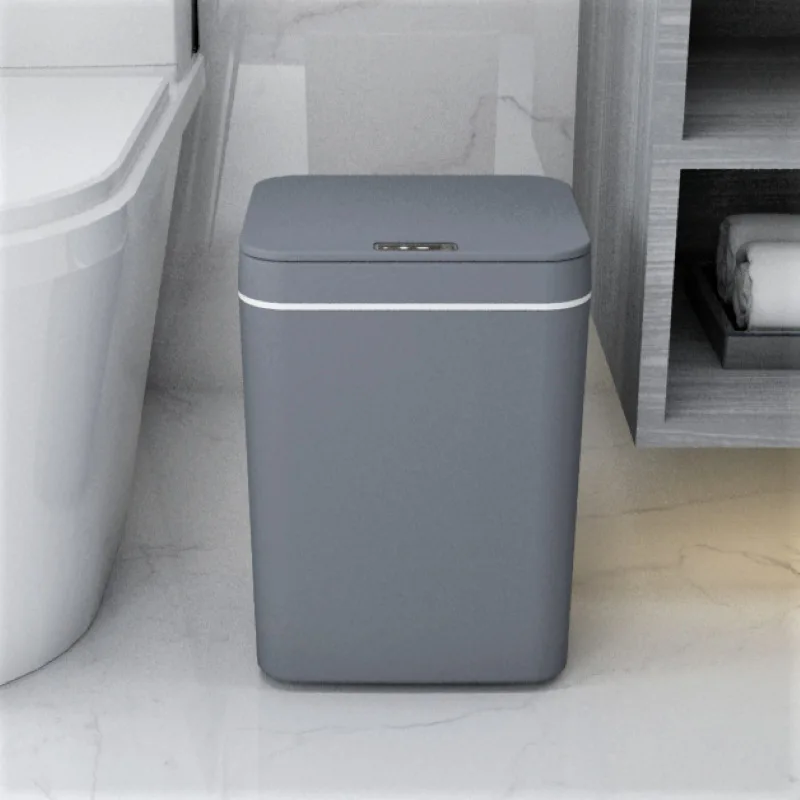 

14 литров/шт. [умная мусорная корзина] Индукционная мусорная корзина с крышкой Бытовое пластиковое ведро Автоматическая Индукционная крышка с открытой крышкой мусорная корзина