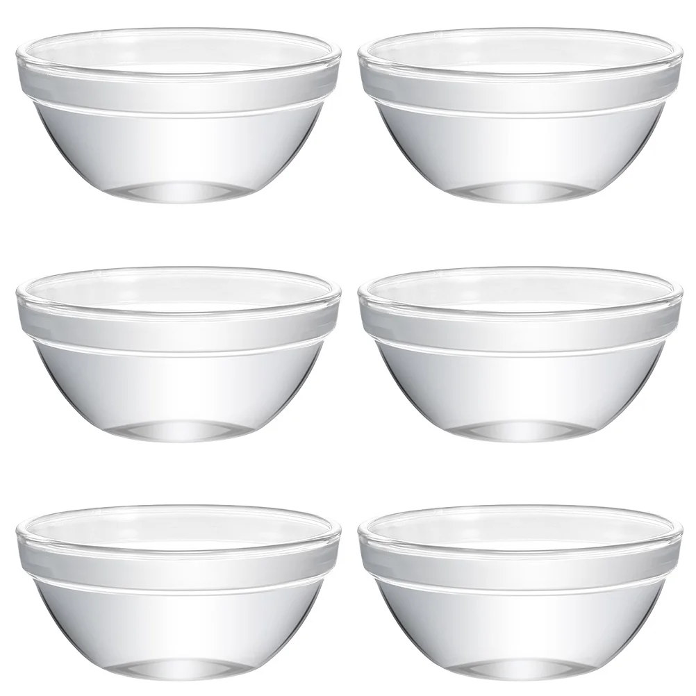 

6 Pcs Bozai Cake Bowl Ramen Bowl Lid Crystal Dessert Cups Pudding Mousse Cup Prep Bowl Glass Hara Toddler