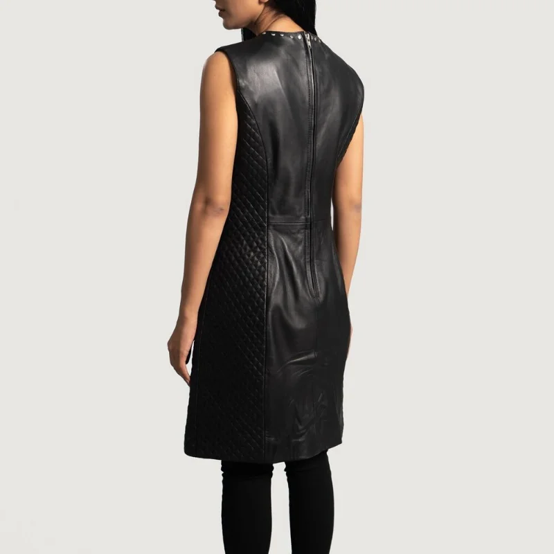 Women's Leather Dress,New Handmade Custom Dress, 100% Genuine Lambskin Dress