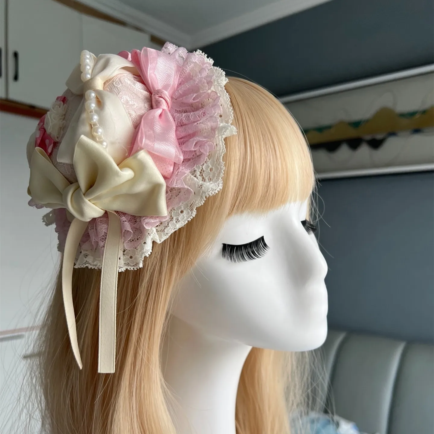 Головные уборы ручной работы розовый ангел женская шляпа 1 шт.