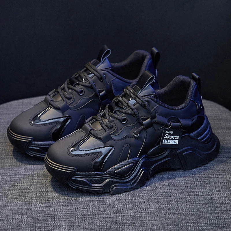 Женские кроссовки Вулканизированная подошва толстая повседневная обувь для