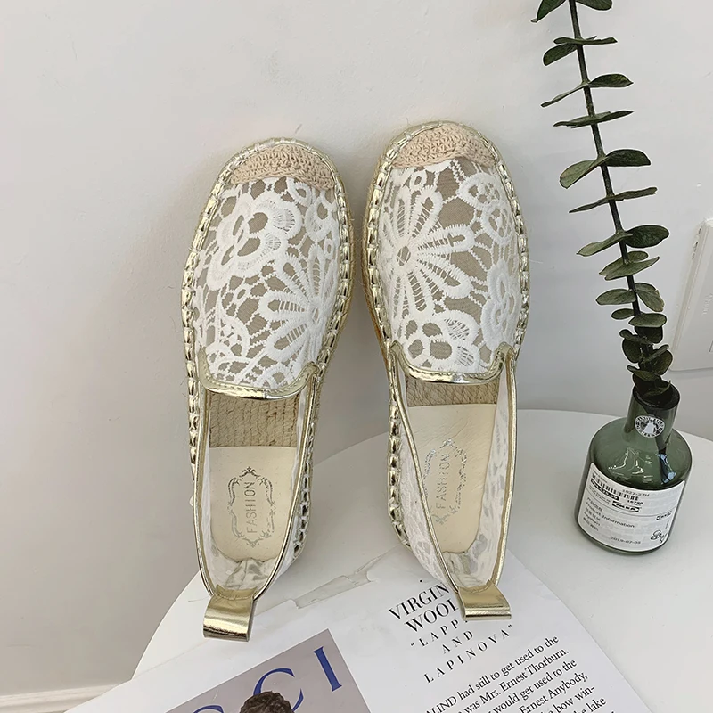 

Lisapie Women's Fashion Flat Shoes New Espadrilles 2022 Summer Flax Ballet Chaussure for Espadrille Comfortable Slippers 35-43