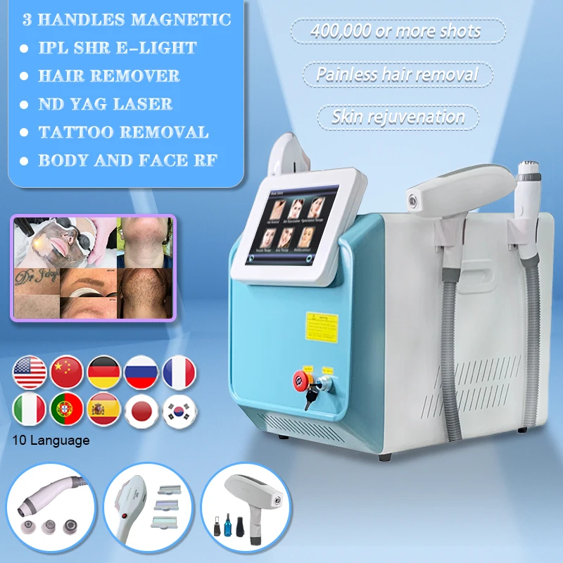 

2023 3 In 1 Diode Laser OPT IPL Hair Removal Machine Professional Remove Tatto Device Full Body for Permanent Hair Removal
