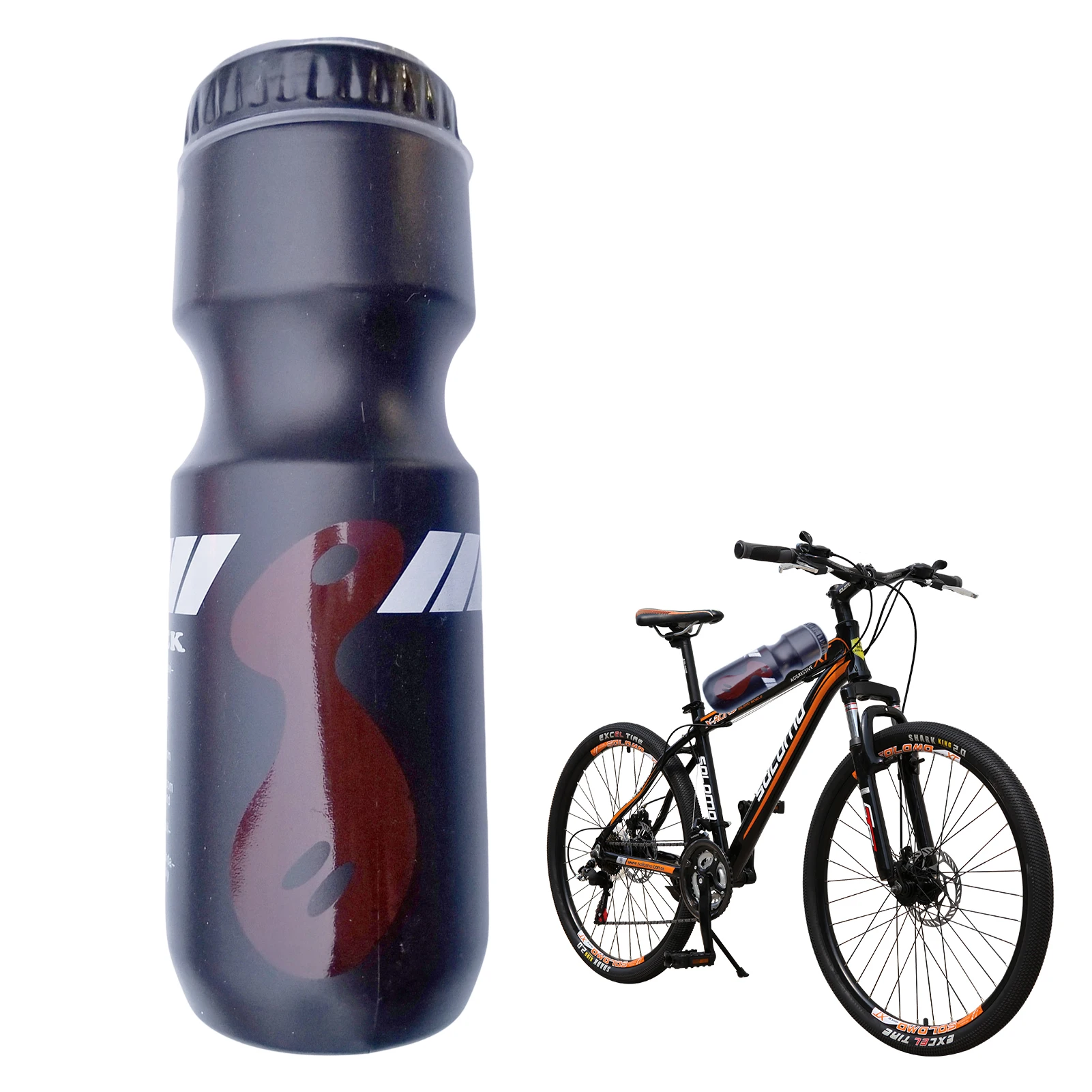 Велосипедная бутылка для воды легкая велосипедная без БФА фотоемкость с крышкой