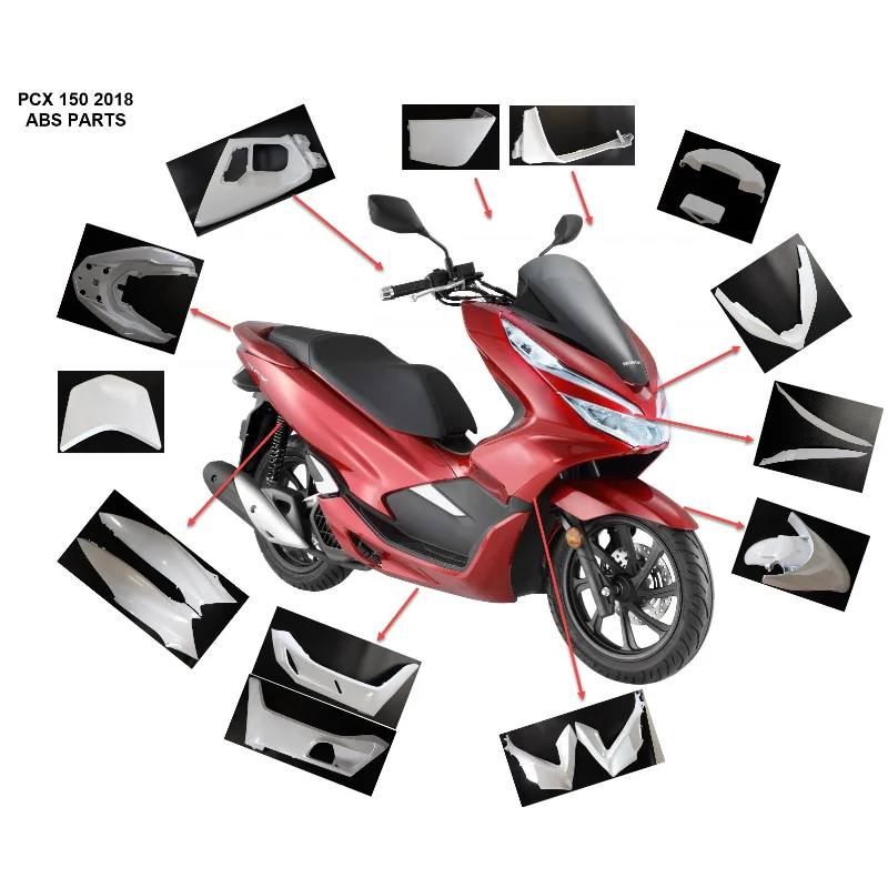 Обтекатели для Honda ABS PCX150 2018 2021 детали аксессуары скутера черные и белые