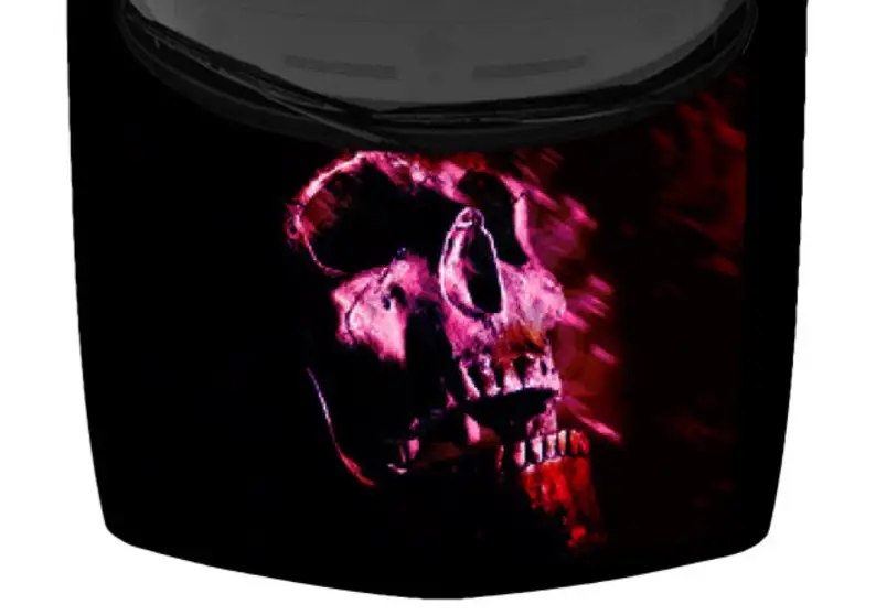 

car sticker Dark Pink Realistic Skull Abstract Dust Black Red Truck Car Hood Wrap Vinyl Graphic Decal Print