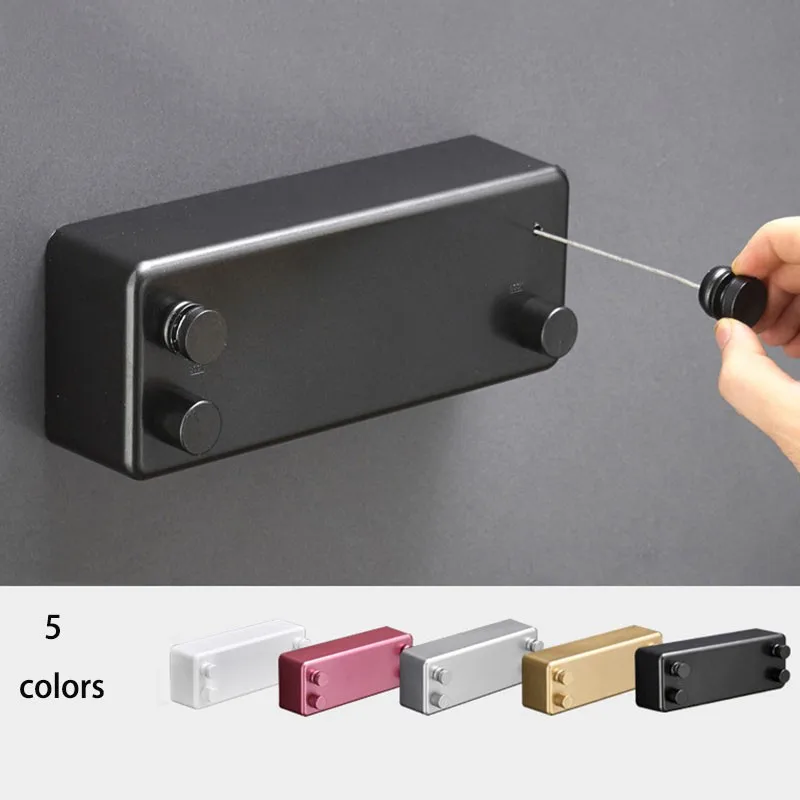 

Invisible Shrinkage Wall Hanging Clothes Drying Double Rope Hotel Balcony Bathroom Thickened Stainless Steel Wire Quilt