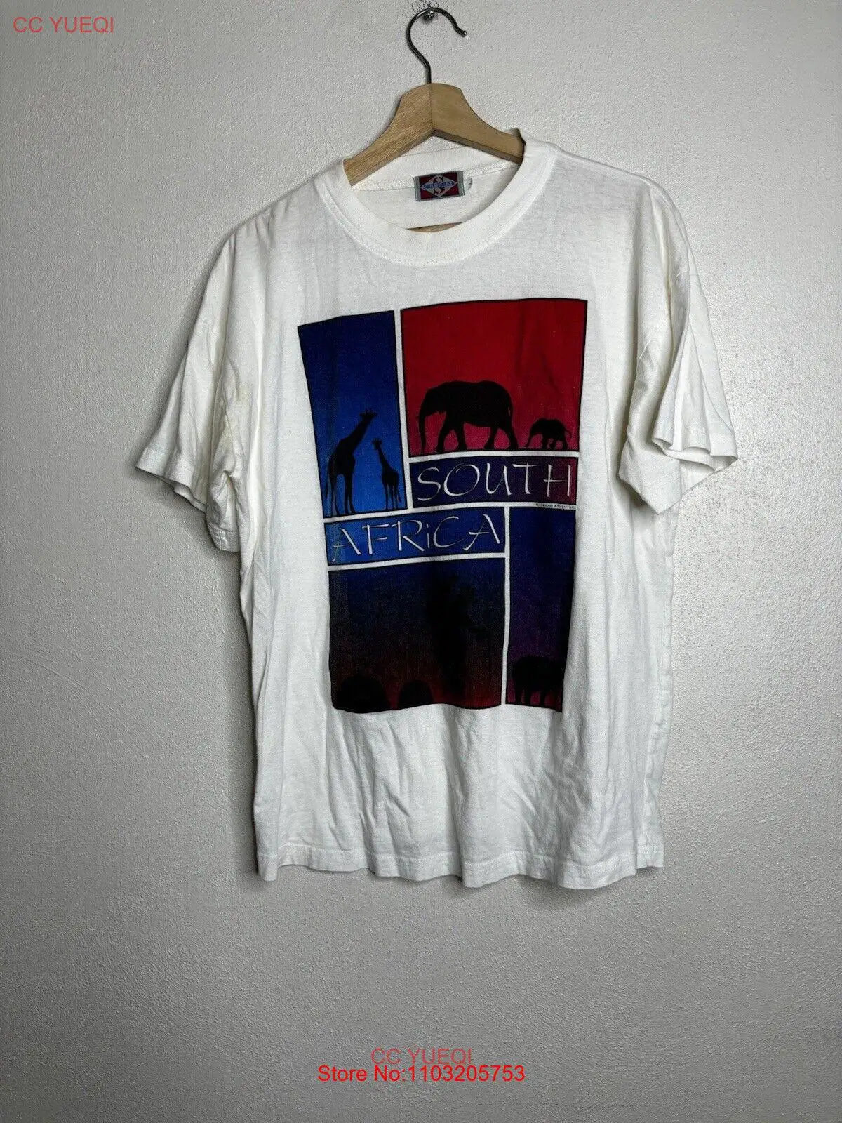 Футболка мужская с коротким рукавом винтажная тенниска из Южной Африки цвет