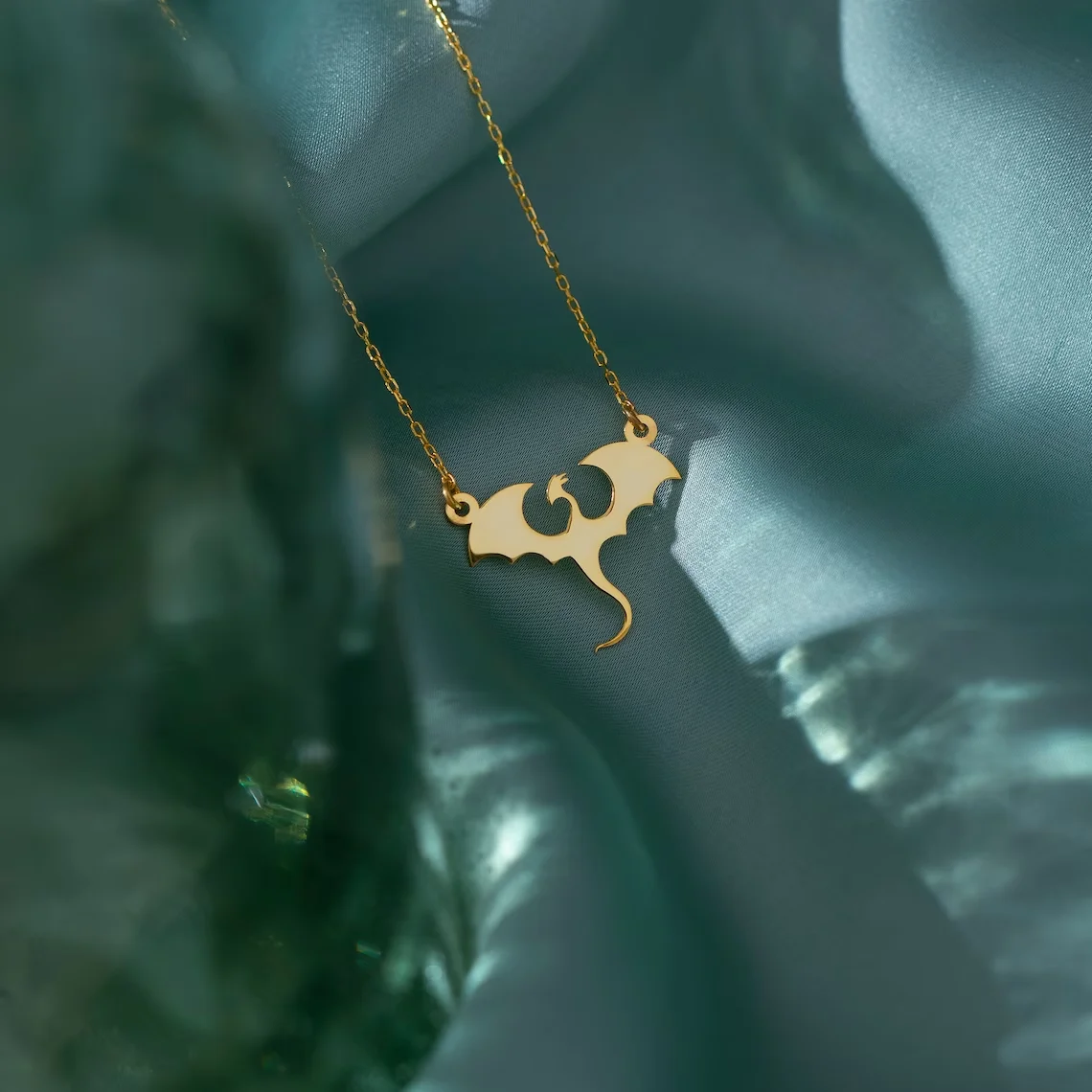 Модный кулон в виде Золотого Дракона готическое ожерелье из нержавеющей стали