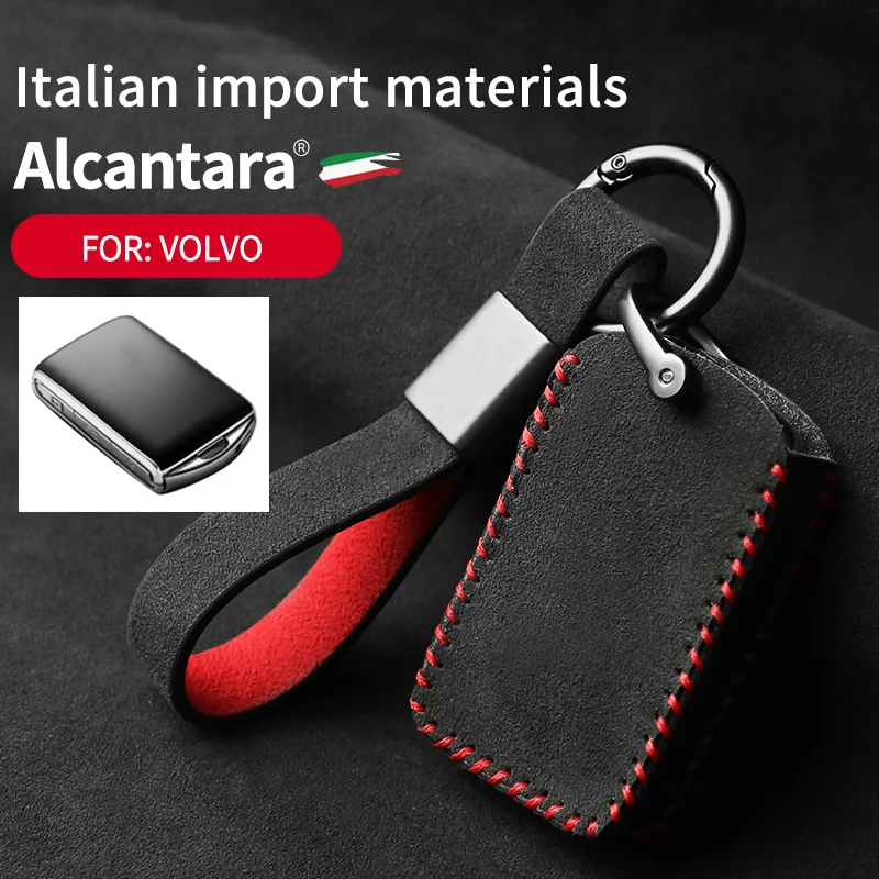 

Car Key Case for Volvo S60 S90 XC60 XC90 XC40 V60 V90 Alcantara Full Cover Key Shell Car Accessories
