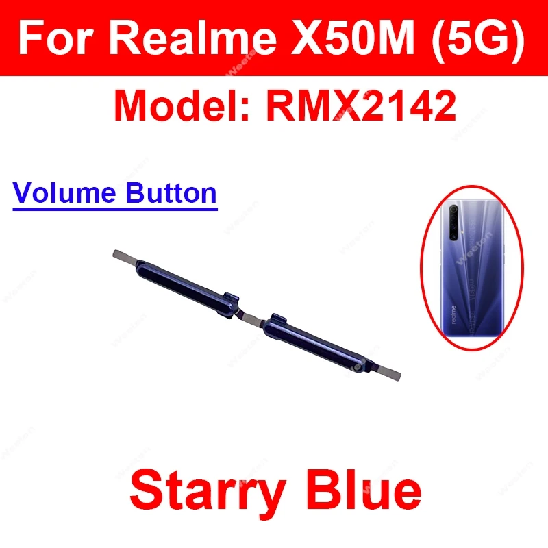 Боковая кнопка громкости для Realme X3 X3 Super Zoom X50M 5G, боковые кнопки громкости, боковая клавиша, гибкая лента, ремонт (art.: 3920dd3178e2d) - 3920dd3178e2d