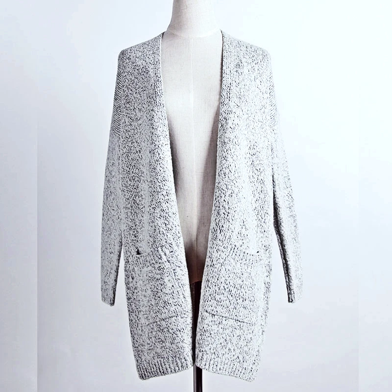 

2022 Autumn and Winter Fashion Long Sleeve Loose Sweater Women's Knitted Cardigan Pull Femme