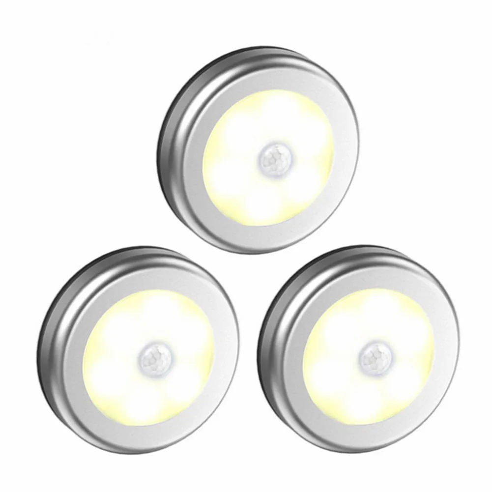 

6 LED Motion Sensor Light Battery Wireless Cabinet Stair Lamp Night Lights Bedroom Workshop Intelligent Light Indoor Light