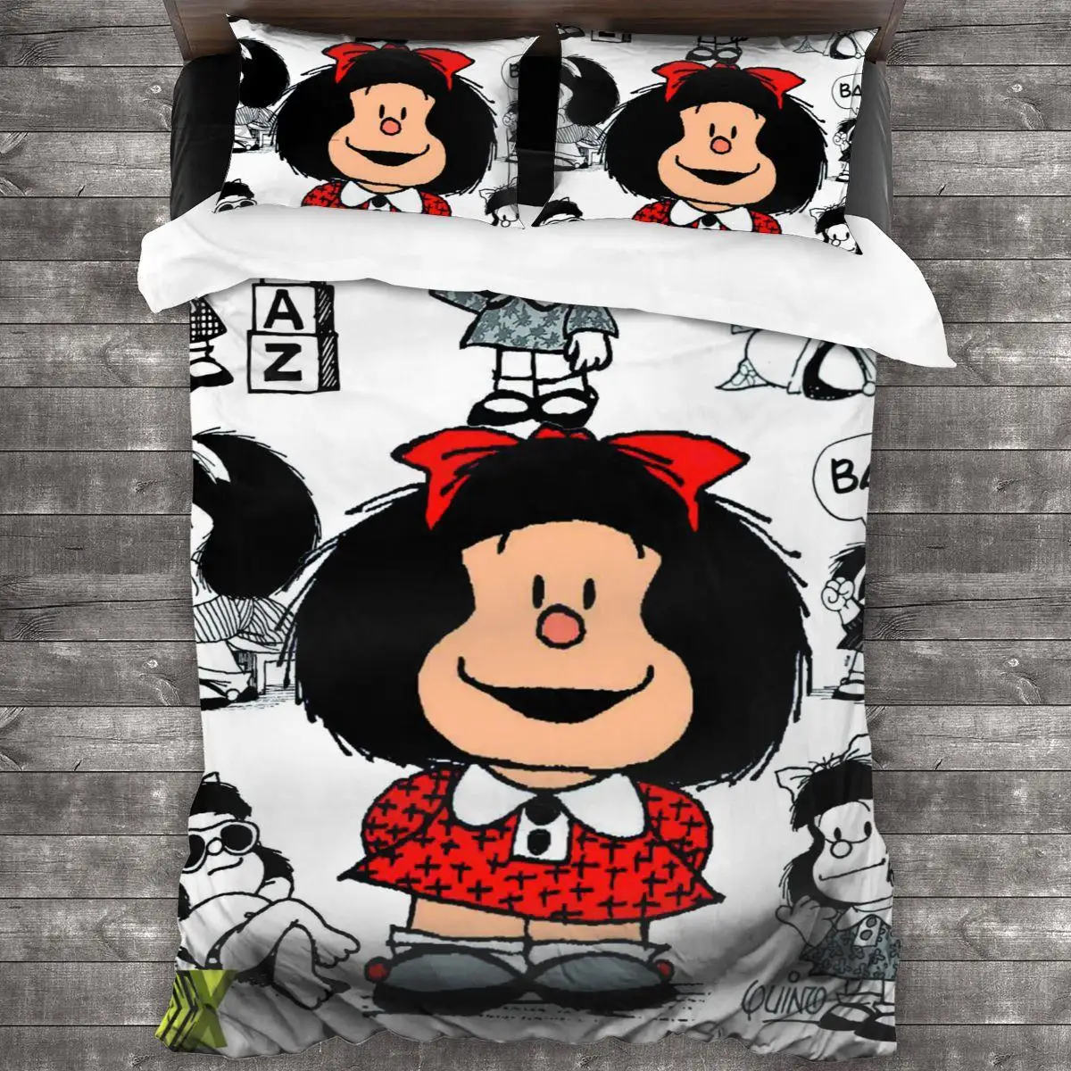 Комплект постельного белья Mafalda односпальный с 3D принтом размеры Queen/King Aldult для