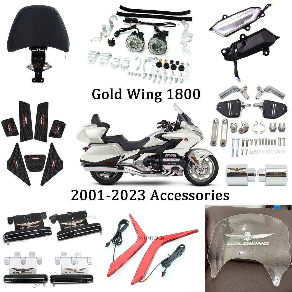 

NEW Motorcycle Gold Wing 1800 Accessories Pedal Fuel Tank Sticker LED Light For GoldWing 1800 GL1800 F6B Accessories 2001-2023