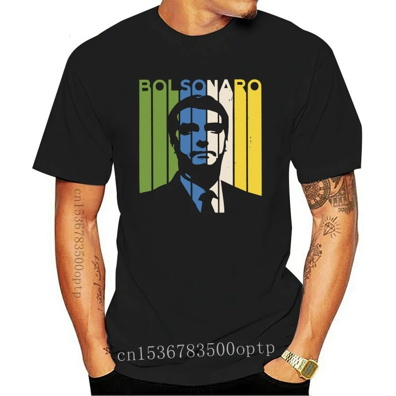 

New Jair Bolsonaro Presidente 2021 Brasil Shirt Black Cotton Men Shirt Size M-3XL white black tshirt suit hat pink t-shirt Clas