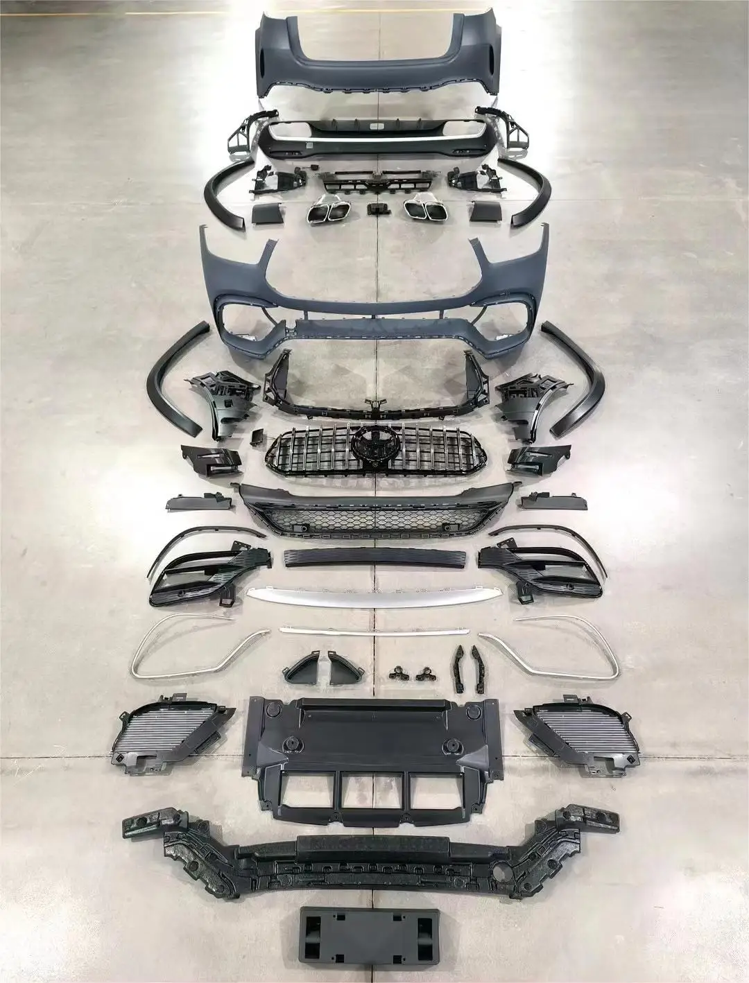 Полный комплект переднего бампера Facelift GLE63 W167 широкого кузова для Mercedes Benz GLE