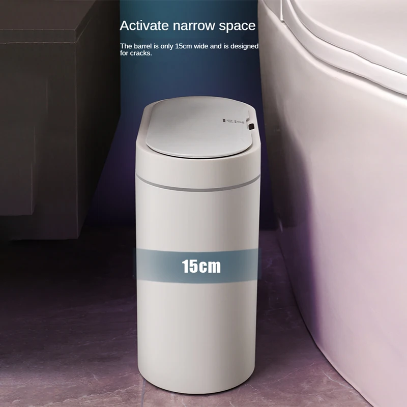 

8L/7L Smart Sensor Trash Can Automatic Household Electronic Trash Can Kitchen Trash Bin Toilet Waterproof Narrow Seam Sensor Bin