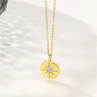 star necklace stainless steel necklace for women gold metal star coin necklaces choker collier femme 2022 fashion jewelry