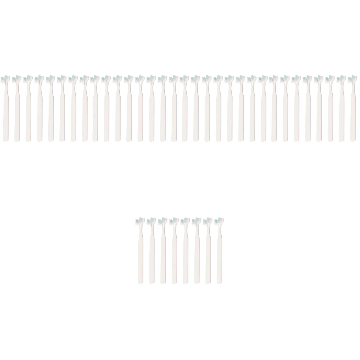 

40 pcs Portable Pet Tooth Cleaning Brushes Double-head Dog Toothbrushes (White)
