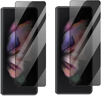 Privacy Tempered Glass Screen Protector Suit for Samsung Galaxy Fold 5G W22  Z Fold 2 W21  Front Outside  Full Covered