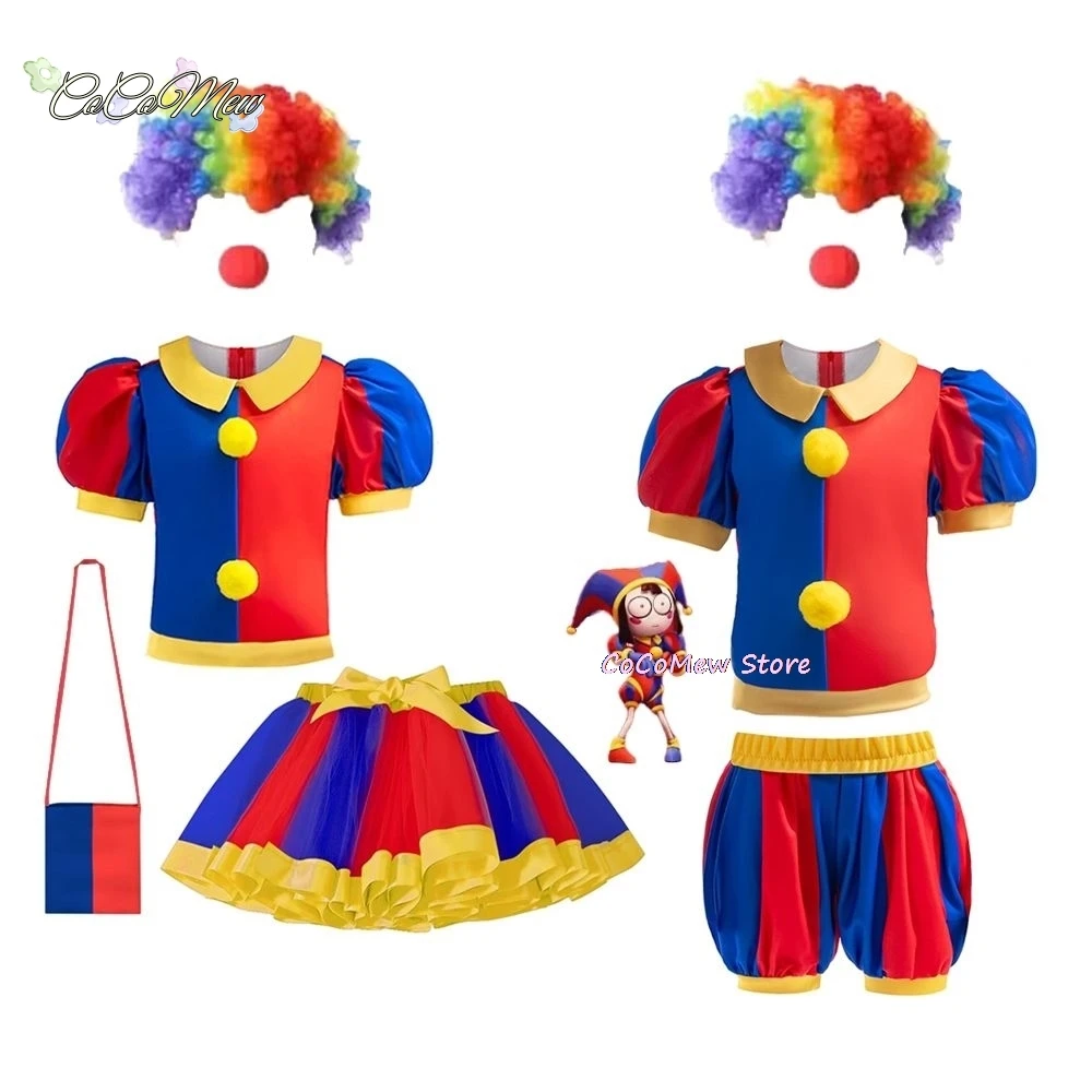 Детский карнавальный костюм The Amazing Digital Circus Pomni топ принцессы для девочек +