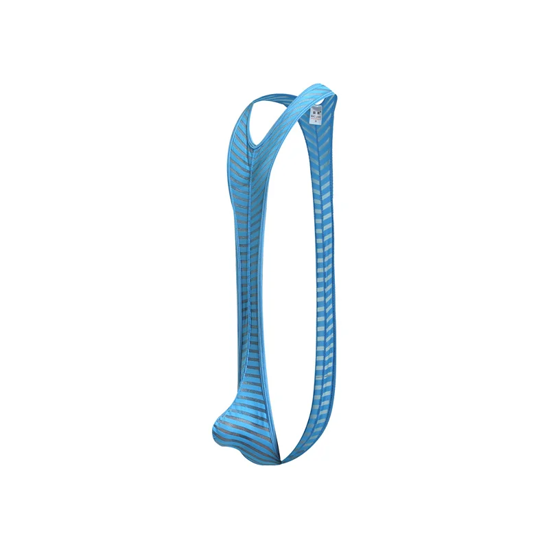 Men Bodysuit Sexy Lingerie One-piece Thong T-pants U Convex Elastic Jumpsuit Gay Men's Porn Erotic Bodysuit Ice Silk Striped