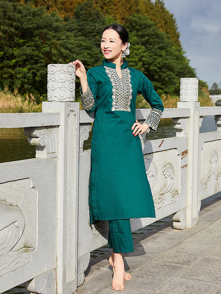 Новое хлопковое пальто Индия Пакистан панджаби дупаттас повседневные Костюмы