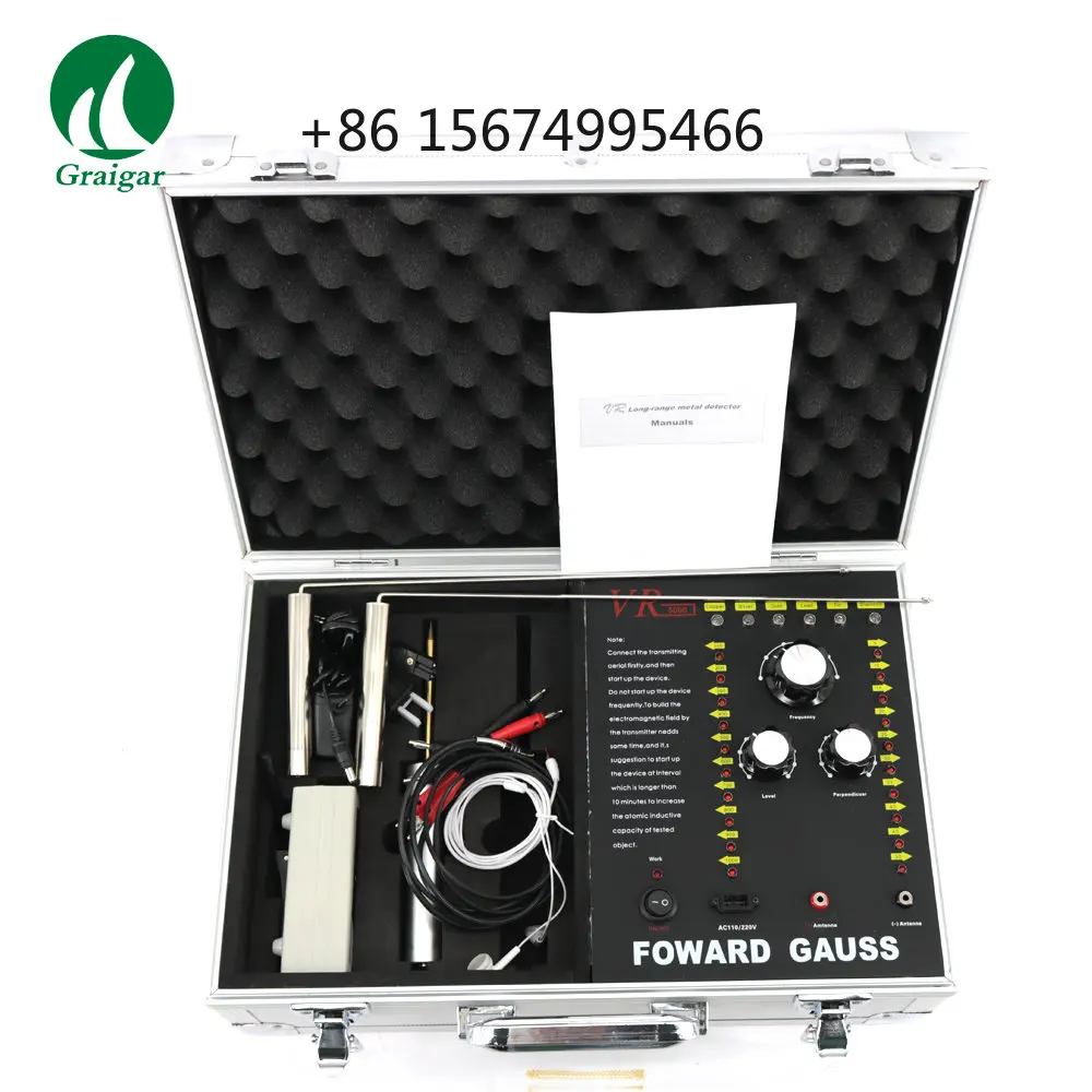 

Подземный металлоискатель VR5000, используемый как на земле, так и под водой, диапазон 100-1500 м, глубина 5-60 м