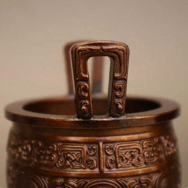 Античная китайская древняя династия латунная кадильница курильница сосуд для